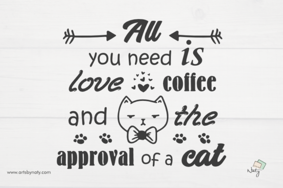Funny Cat Quote About Love and Coffee Review
