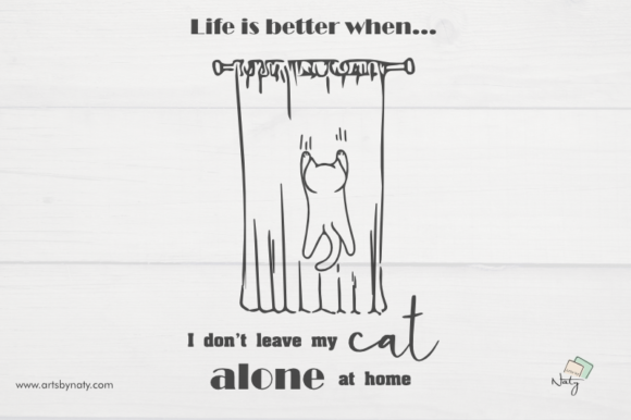 Funny Cat Quote Printable Clipart for Embroidery Projects