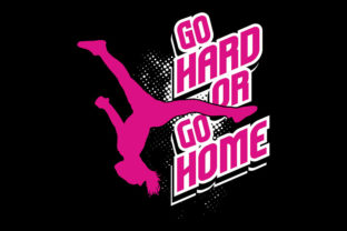 Go Hard or Go Home Cheer Silhouette: A Bold Design for Real Projects