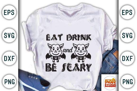 Halloween Quote Design: Eat Drink and Be Scary Review