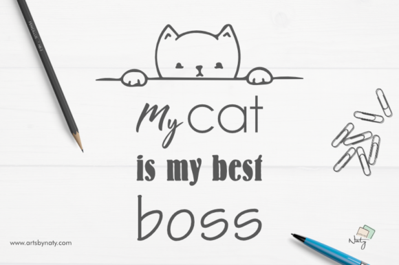 My Cat is My Best Boss Illustration Review